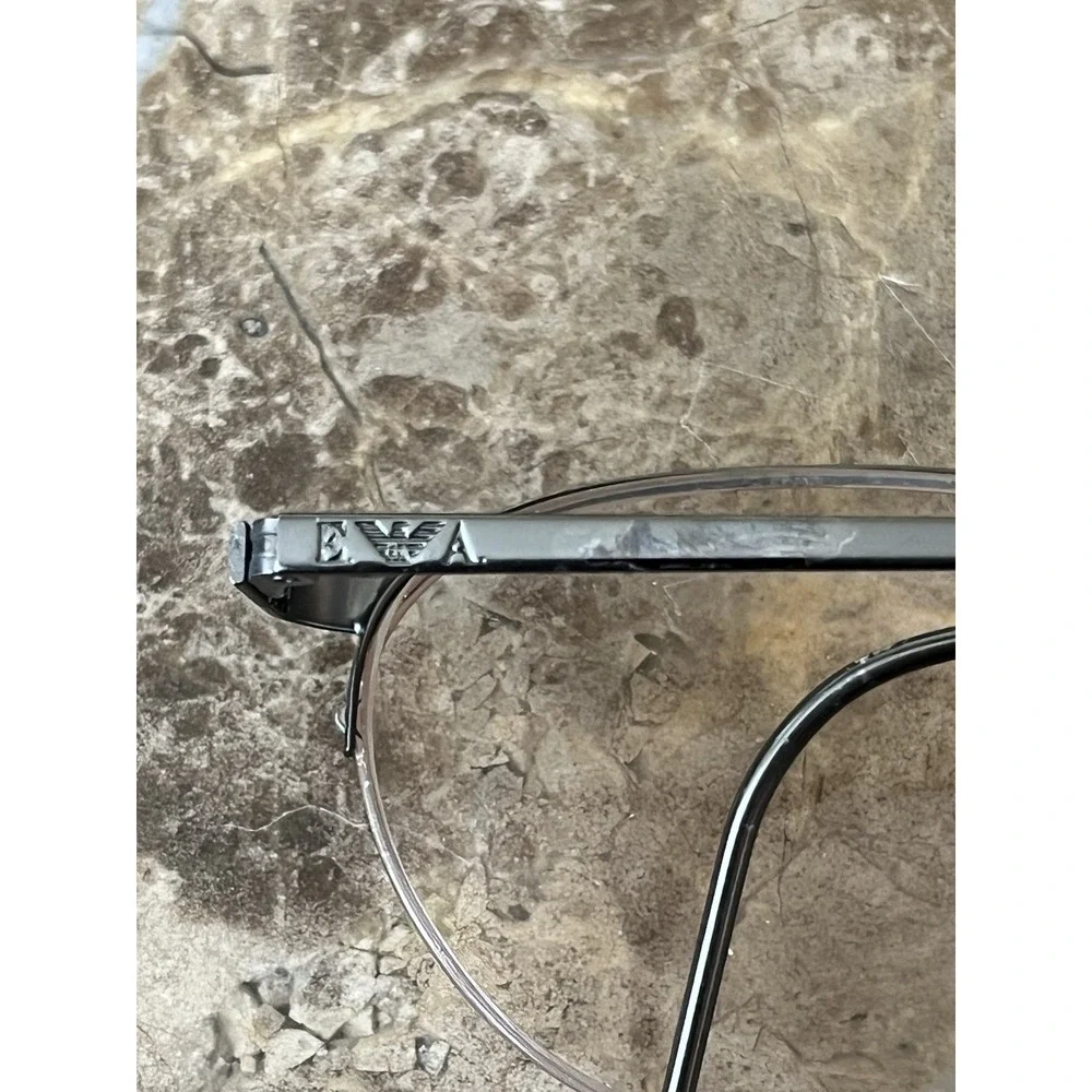 Emporio Armani Eyeglasses Frames Only, 118 1145, 47-19-130, Silver Made in Italy